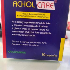 Achol Care 10 Capsules – Pre-Drink Dietary Supplement