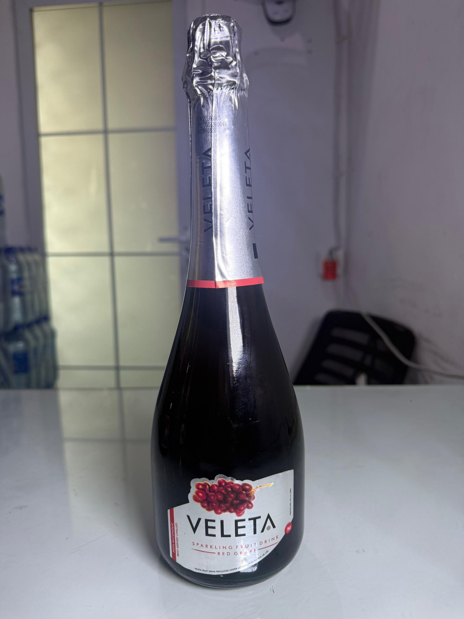 Veleta Sparkling Red Grape (75cl) – Non-Alcoholic Sparkling Fruit Drink