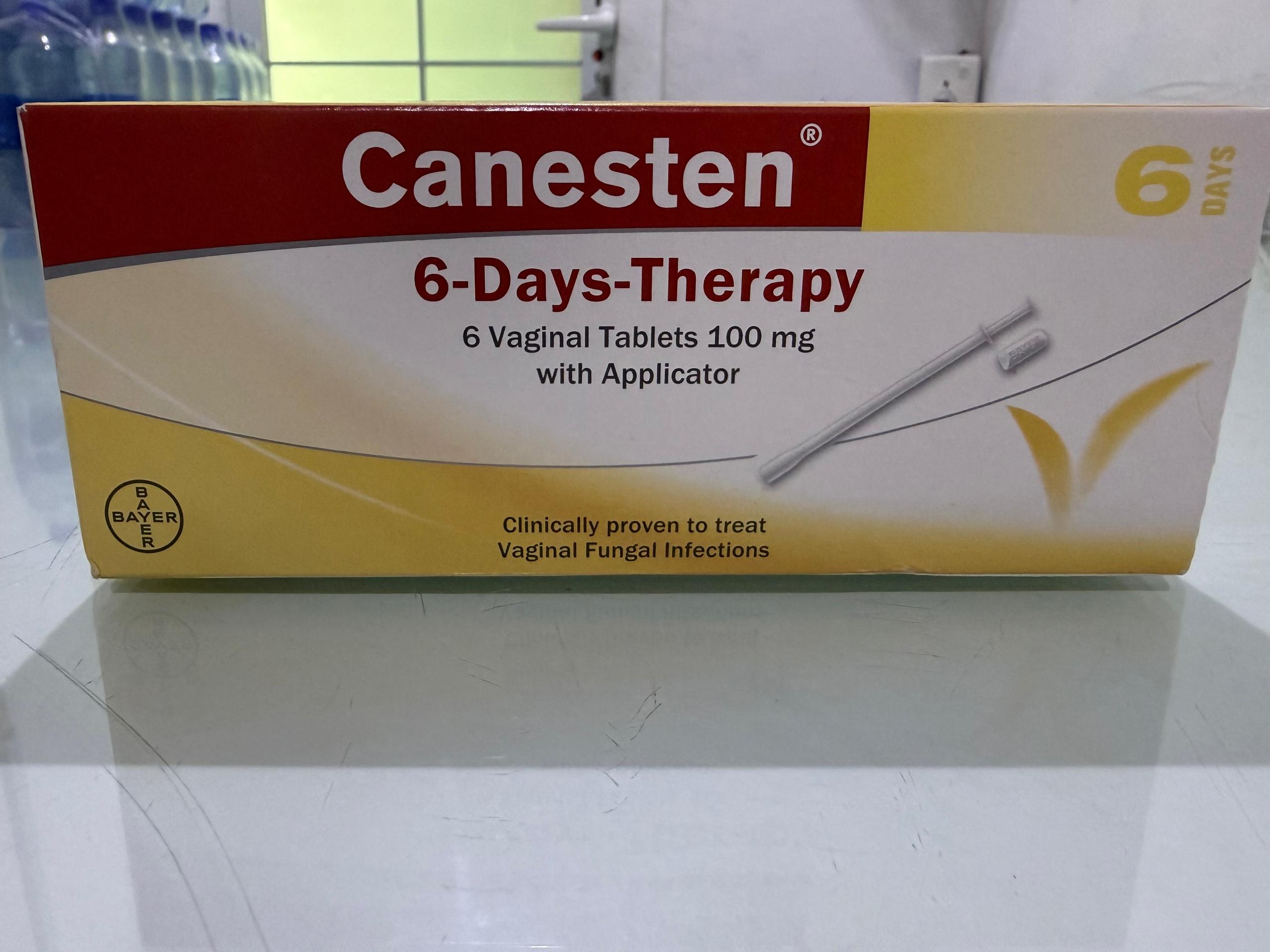 Canesten 6-Day Therapy Vaginal Tablets 100 mg – Clotrimazole Antifungal Treatment