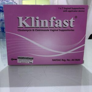 Klinfast Vaginal Suppositories – Clindamycin & Clotrimazole 7-Day Treatment