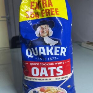Quaker Quick Cooking White Oats Refill – 100% Whole Grain High-Fiber Oats