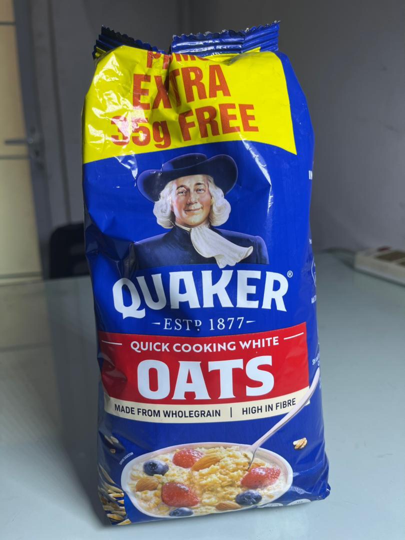 Quaker Quick Cooking White Oats Refill – 100% Whole Grain High-Fiber Oats