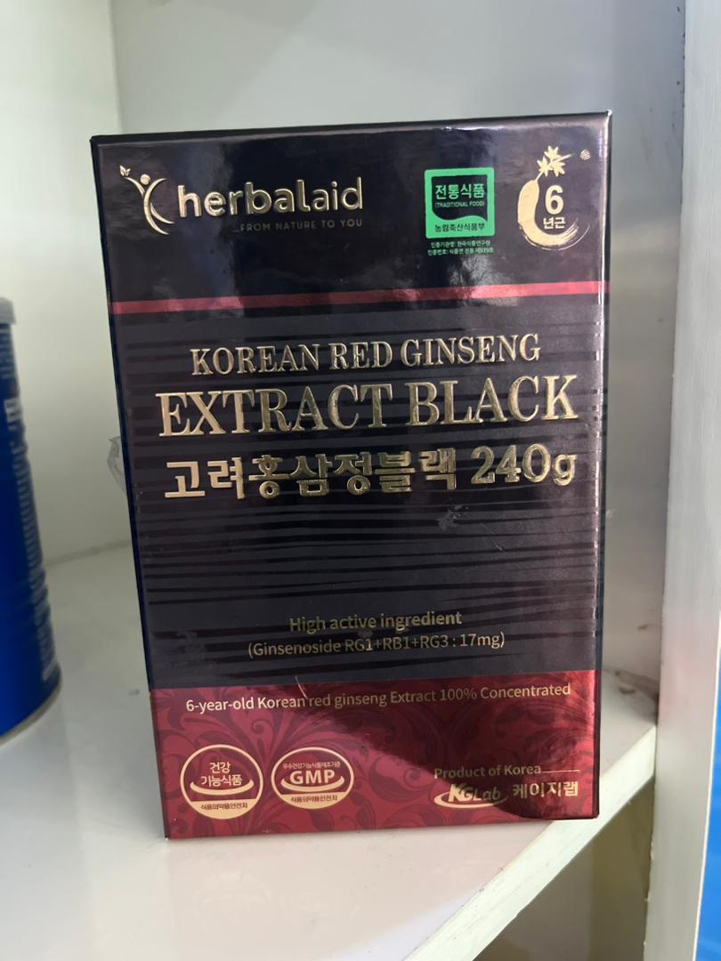 Korean Red Ginseng Extract Black 240g – Premium 6-Year-Old Ginseng Supplement