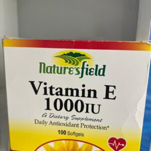 Nature’s Field Vitamin E 1000 IU – 100 Softgels