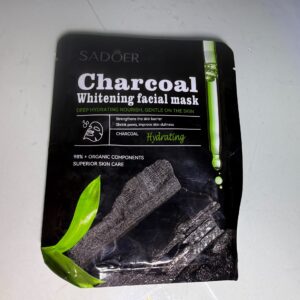 Sadoer Charcoal Whitening Facial Mask – Deep-Cleansing Sheet Mask
