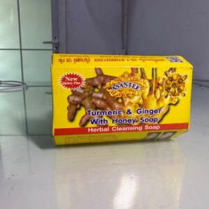 Asantee Turmeric & Ginger With Honey Herbal Cleansing Soap; Herbal Facial and Body Soap
