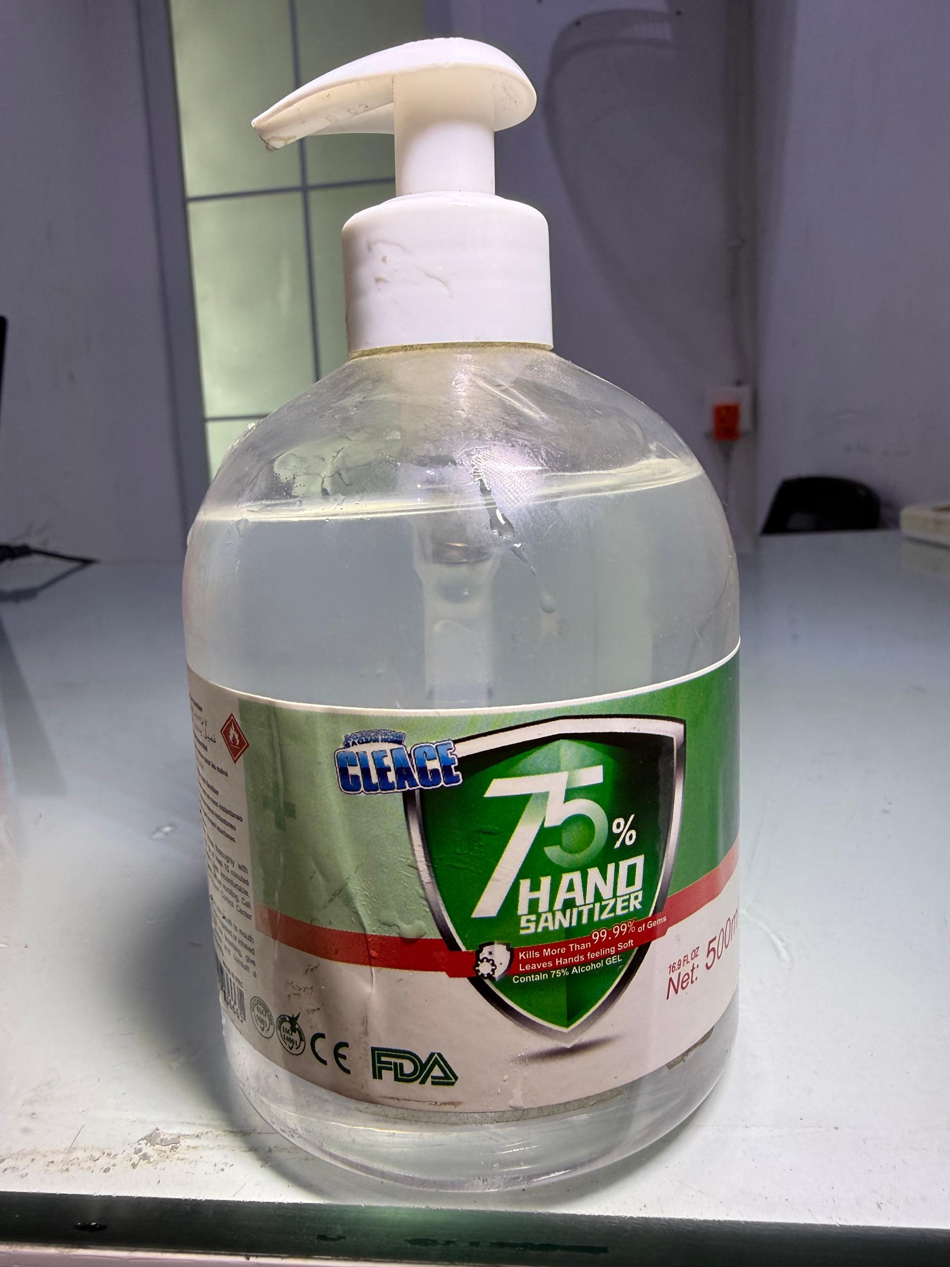 Cleace 75% Hand Sanitizer (500ml) – Large Pump Hand Sanitizer