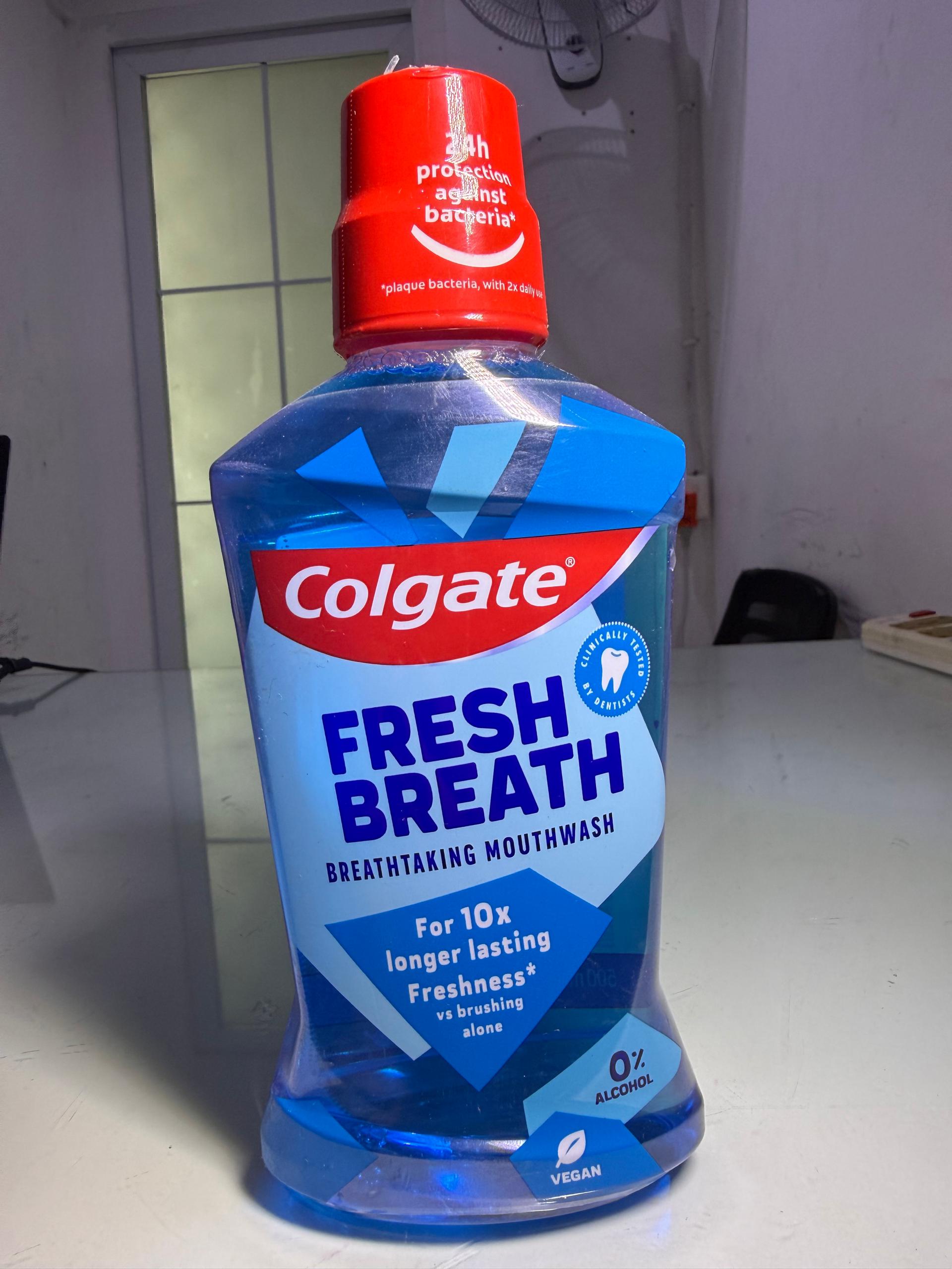 Colgate Fresh Breath Mouthwash 500ml – Alcohol-Free Daily Mouthwash