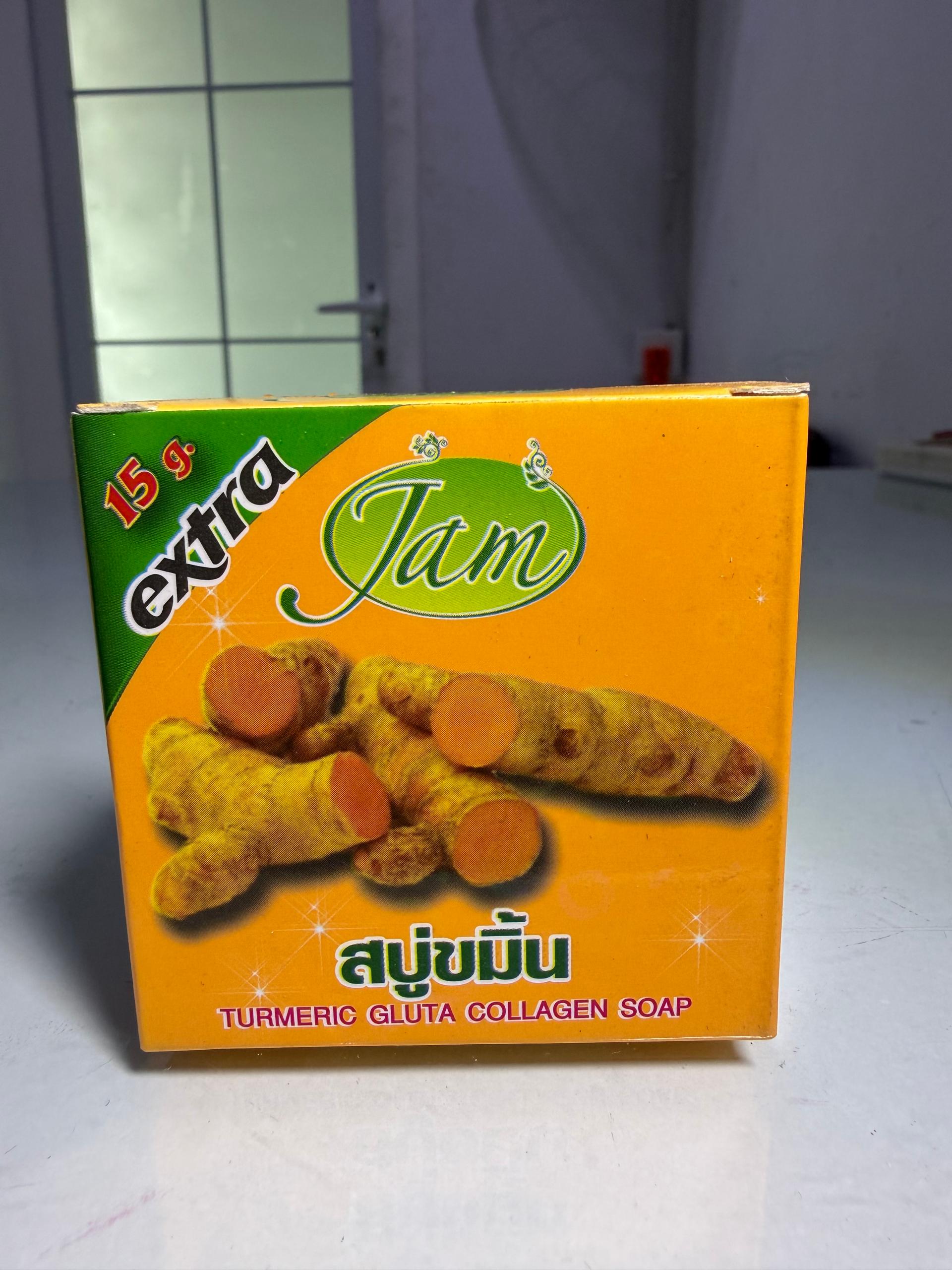 Jam Extra Turmeric Gluta Collagen Soap – Herbal Brightening Cleansing Bar