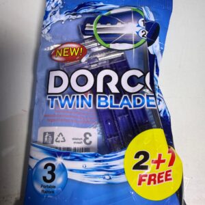 Dorco Twin Blade Portable Razors (3-Pack) – Compact Dual-Blade Shave