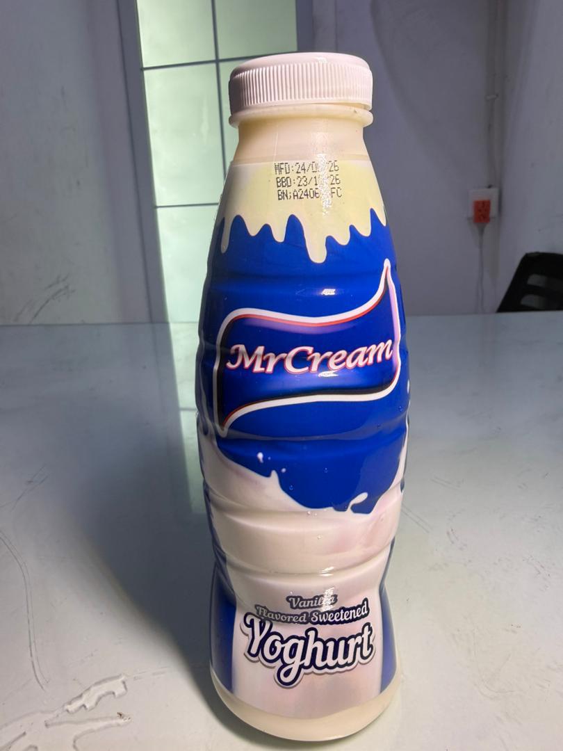 Mr Cream Vanilla Flavored Sweetened Yoghurt – Smooth Vanilla Dairy Drink
