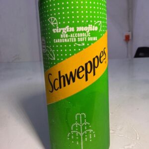 Schweppes Virgin Mojito Carbonated Soft Drink (33cl Can) – Refreshing Non-Alcoholic Drink